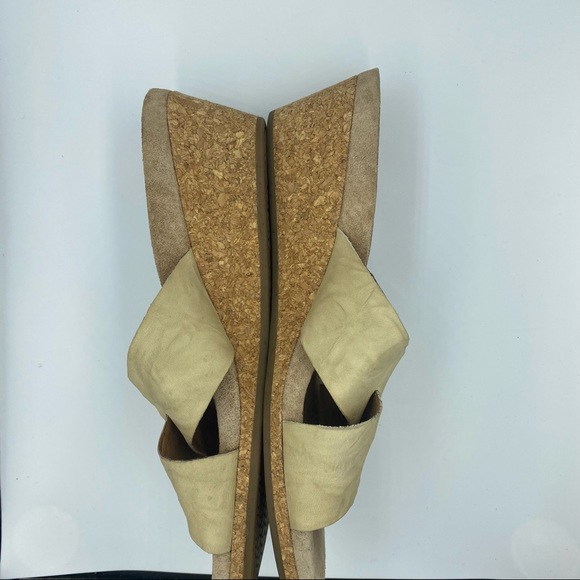 UGG Lyra Leather sandals cork wedge size 9.5 - Picture 2 of 8